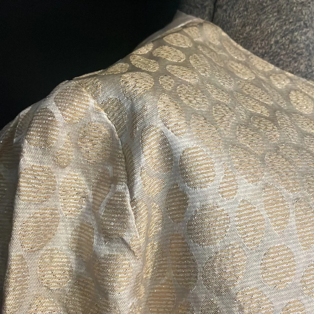 Vintage Handmade Metallic Light Gold Leopard Print Bolero Cropped Jacket - Picture 7 of 10